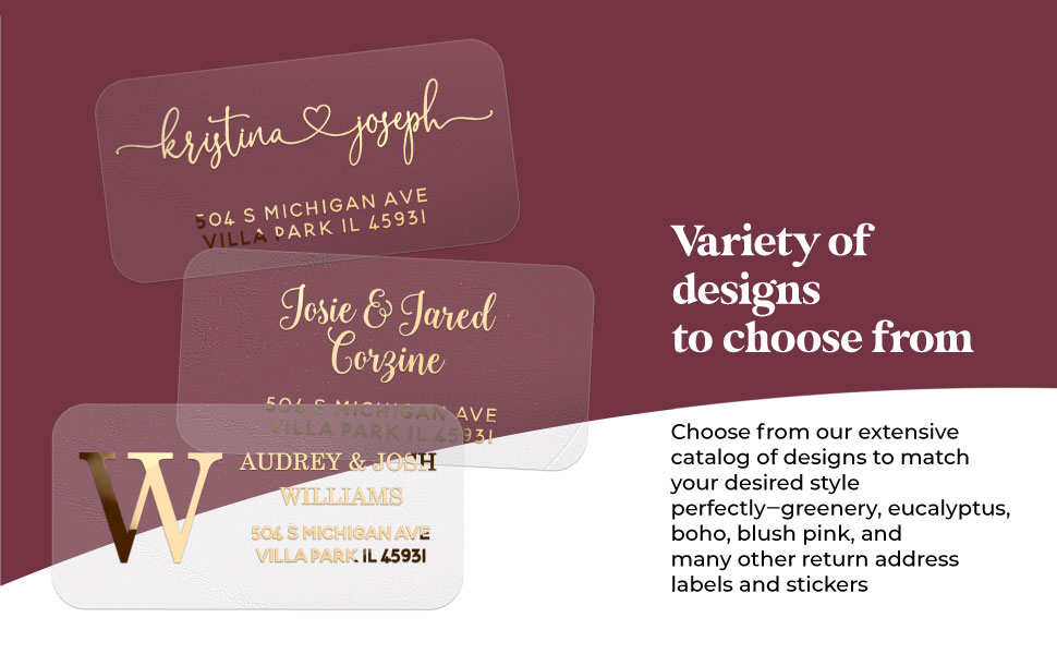 Variety of designs to choose from, greenery, eucalyptus, boho, blush pink, gold foil