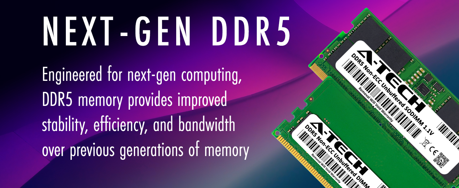 DDR5 is engineered to provide improved performance over previous generations of memory
