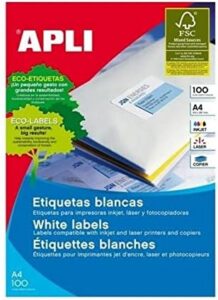 002671 – Box of 100 White Labels for Printer 210X148