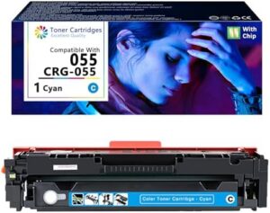 055 Toner Cartridges Compatible for Canon CRG-055 CRG055 Toner for Canon Color ImageCLASS LBP664Cdw MF743Cdw MF746Cdw I-SENSYS LBP663Cdw LBP664Cx Printers Cyan