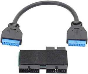 1 to 2 USB 19pin HUB USB 19PIN Extension Cable Fast Transmission Chip for Desktop Computer Motherboard Chassis Boxes