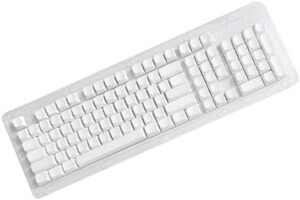 104 Key XDA Height White Keycaps Not Lettering Durability for Minimalistic Keyboard Lovers and Office Use