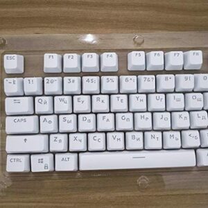 104 Keycaps ABS Russian Translucent Backlight Keycaps for Cherry MX Mechanical Keyboard