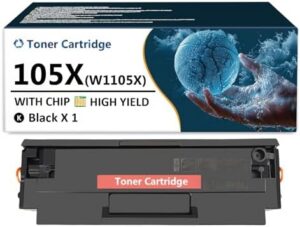 105X Toner Cartridge Replacement for HP 105X W1105X Black Toner Cartridges Compatible for HP Laser MFP 107a 107w 135a 135w 137fnw Printers, 1 Pack