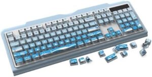 116 Keys Backlit Keycaps Set For Mechanical Keyboards With Snow Pattern Translucently 5-side Heat Sublimated