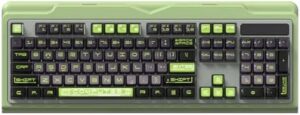 116Key Gray Green Puddings Keycaps ASAs Height Translucents Keycap for Mechanical Keyboards