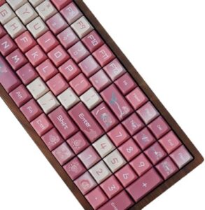 127Key XDA Height Pomegranate Keycaps Set Matte Texture for Mechanical Keyboards Enhances Typing and Gaming