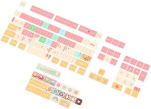 127PCS XDA Lovely Color Theme Keycaps For Mechanical Keyboards For Gaming And Office Workstations