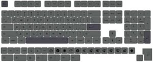 133Key PBTs Keycaps XDA Height DYE-SUB Keycap for Switches Mechanical Keyboards Gray Mists Keycap