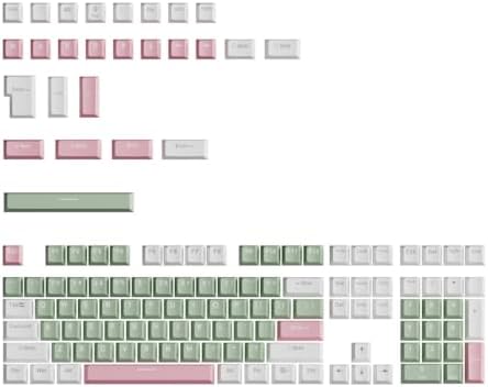 134PCS Double Shot Keycaps in OEM Height for Mechanical Keyboard for Typists and Gamers
