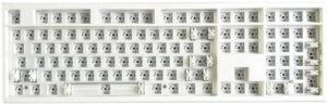 BOYI GMK108 Barebones Keyboard Kit,VIA/GMK Programable Gasket Mounted BT5.0/2.4GHz/Type-C Wired 100% Full Size Custom PCB DIY Hot-Swap Mechanical Keyboard Kit (White)