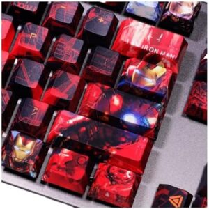 Computer keyborads PBT Dye Upgrade 108 Keycap Set Profile with Puller for Cherry Mx Gateron Kailh Switch Mechanical Keyboard,High-end Key Cap. Movie Theme keycap (red)