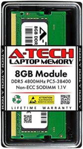 A-Tech 8GB RAM Compatible for ASUS TUF Dash F15 (2022) FX517 Gaming Laptop | DDR5 4800MHz PC5-38400 SODIMM 1.1V 262-Pin Non-ECC SO-DIMM Memory Upgrade
