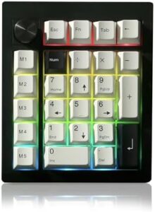 GMK26 Mechanical Numpad,VIA/QMK Programmable Hot Swappable Gasket Wired BT5.0/2.4G Wireless Number Pad with Knob PBT Keycaps 26 Keys Macro RGB Gaming Numeric Keypad for Laptop TKL Keyboard (Black)