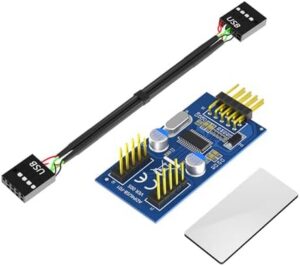 USB 9Pin Expansion Card Female 1 to 2 Female Extension Cable Adapter Circuit Board HUBs HUBs for Desktop Motherboards