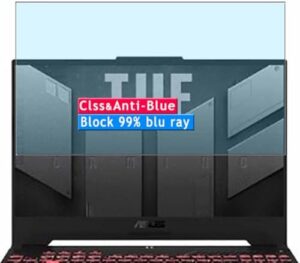 Vaxson Anti Blue Light Tempered Glass Screen Protector, compatible with ASUS TUF Gaming A15 FA507 FA507UV 15.6″ Laptop Visible Area Cover Only, 9H Film Protectors [ Not Full Coverage ]