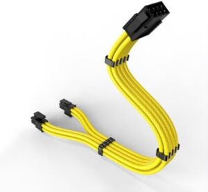 8Pin CPU Power Extension Cable Wire Compatible for 4+4Pin Motherboards Tin-Coating Bronze Wire for Efficient Setups