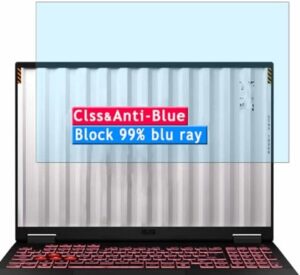 Vaxson Anti Blue Light Tempered Glass Screen Protector, compatible with ASUS TUF Gaming A16 FA608 FA608WI FA608WV 16″ Laptop Visible Area Cover Only, 9H Film Protectors [ Not Full Coverage ]