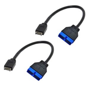 USB3.0 20Pin to USB3.1 TypeE Front Panel Header USB3.1 to USB3.0 Motherboards Extension Cable for Enhances Compatibility