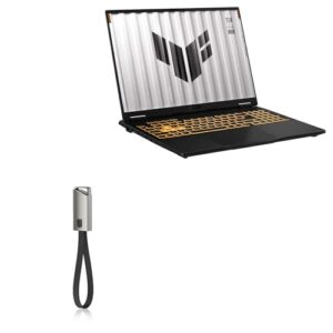 BoxWave Cable Compatible with ASUS TUF Gaming F16 Model FX608JMR (16 in) – USB Type-C Keychain Charger, Key Ring USB Type-C to Type-A 8 in USB Cable – Jet Black
