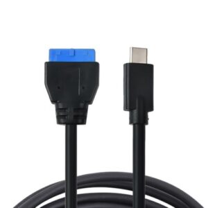 USB C to IDC20P Front Panel Header to USB C Type C Male to IDC20P Female Extension Cable 5Gbps Extension Cable