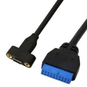 USB C to IDC20P Front Panel Header to USB C Type C Female to IDC20P Female Extension Cable 5Gbps Extension Cable