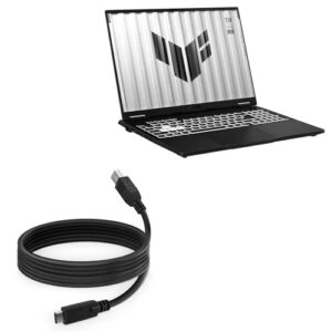 BoxWave Cable Compatible with ASUS TUF Gaming F16 Model FX608JMR (16 in) – DirectSync – USB B to USB 3.1 Type C, USB B to C Sync Cable – 6ft – Black