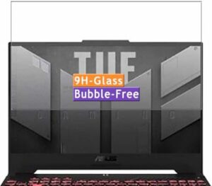 Vaxson Tempered Glass Screen Protector, compatible with ASUS TUF Gaming A15 FA507 FA507UV 15.6″ Laptop Visible Area Cover Only, 9H Film Protector [Not Full Coverage]