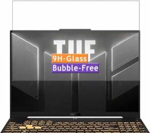 Vaxson Tempered Glass Screen Protector, compatible with ASUS TUF Gaming A16 FA607 FA607PV FA607PI 16″ Laptop Visible Area Cover Only, 9H Film Protector [Not Full Coverage]