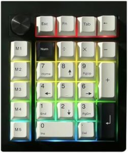 BOYI GMK26 Mechanical Number Pad,Bluetooth 5.0/2.4GHz/Type-C Hot Swappable RGB Gasket QMK/VIA Programmable Wireless Rechargeable Numeric Keypad for PC Laptop Desktop (Black)