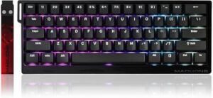 BOYI MADLIONS MAD 60HE RGB 60% Rapid Trigger Wired Magnetic Switch Gaming Keyboard,Adjustable Actuation Hall Effect Hyper-Fast Compact Mechanical Keyboard for PC/Mac Gamer(Black)