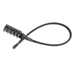 5Ways Fan Splitter 4PIN/3PIN Fan Splitter Adapter Cable for PC Cooling Fits 3PIN/4PIN Fan Sleeved Case