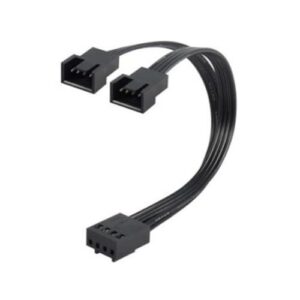 4Pin PWMs Fan Cable 1 to 2 Ways Splitter Black Sleeved 13cm Extension Cable Connectors PWMs Extension Cable