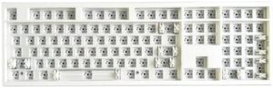 GMK108 Mechanical Keyboard Kit,108 Keys Full Size VIA Programmable Hot Swap Gasket Mounted PCB Custom RGB Gaming Barebones Keyboard Wireless BT5.0/2.4GHz/USB-C Wired DIY Kit (White)