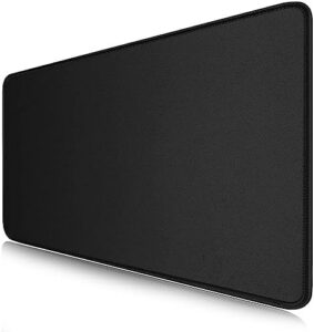 LL-COEUR Black Oversized Gaming Mousepad 55.1×27.5×0.12inch, XXL Long Waterproof Computer Laptop Keyboard Mouse Mat for Desk, Home (55.1″x27.5″x0.12″)