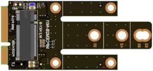 Key to MPCIE Slot Adapter with Integrated Card Holder for Module to Motherboards