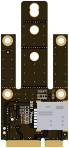 Key to MPCIE Slot Adapter with Integrated Card Holder for Module to Motherboards