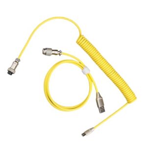 Type C USB Cable Mechanical Keyboards Coiled Cable Wire Mechanical Keyboards Aviation Desktop Computer Aviation Connectors