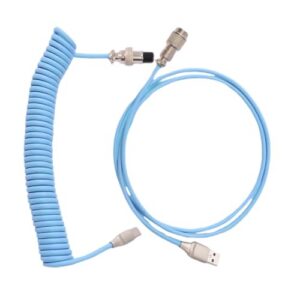 Type C USB Cable Mechanical Keyboards Coiled Cable Wire Mechanical Keyboards Aviation Desktop Computer Aviation Connectors