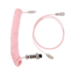 Type C USB Cable Mechanical Keyboards Coiled Cable Wire Mechanical Keyboards Aviation Desktop Computer Aviation Connectors