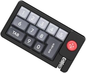 K810 Corded Mechanical Gamers Keyboard Hot-Swappable with Lighting Programmable Macros Joystick Small Keypad 12Keys