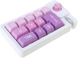 K810 Corded Mechanical Gamers Keyboard Hot-Swappable with Lighting Programmable Macros Joystick Small Keypad 12Keys
