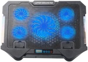 Laptop Cooling Pad Laptop Coolers for Notebook Gaming Fan Stable Stand Adjustable with 2 USB Port and Phone Holder
