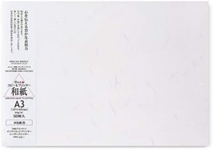 Washi Paper Printable A3 Printer Paper (50 Sheets), TAIREISHI Japanese Paper for Printing, Multipurpose Copy Paper for Laser and Inkjet Printers, Made in JAPAN (47302)