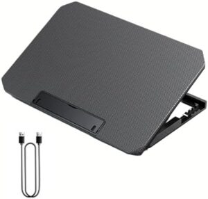 Foldable Cooling Pad for Laptop with Double Fan and 2 USB Port Height Adjustable Ergonomic Laptop Holder Tablets Stand