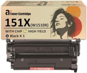 151X Toner Cartridge Replacement for HP 151X W1510X Toner Cartridges with Chip Work for HP Laserjet Pro 4003w 4003dw 4103fdn 4103fdw Printers, 1 Black(9,700 Pages)