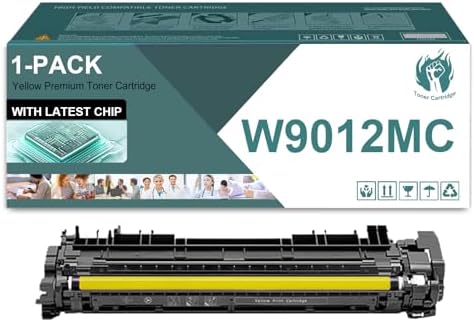 W9012MC Yellow Toner Cartridge High Yield Replacement Cartridges Compatible for HP Color Laserjet Managed E85055dn Printers,1 Pack