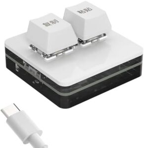 Small Mechanical 2 Key Keyboard Hot Swappable Customizable Switches Ergonomic and Color Backlighting Keypad