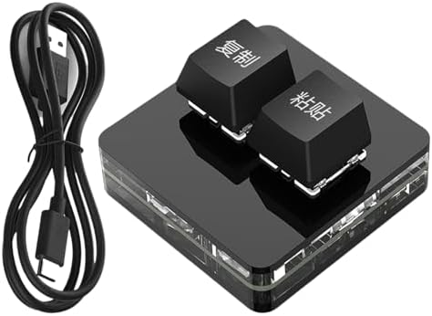 Small Mechanical 2 Key Keyboard Hot Swappable Customizable Switches Ergonomic and Color Backlighting Keypad