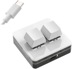 Small Mechanical 2 Key Keyboard Hot Swappable Customizable Switches Ergonomic and Color Backlighting Keypad